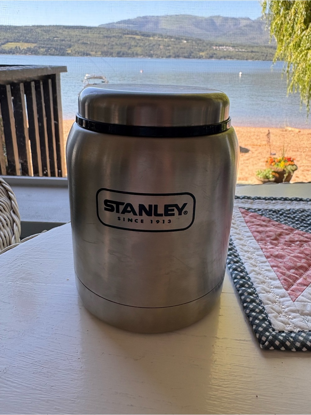 Stanley Silver Insulated Food Jar with Black Trim